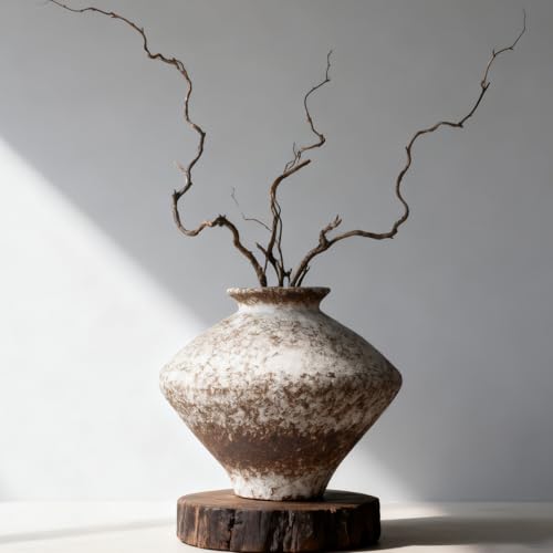 Wabi Sabi Vase, 11.5" Wabi Sabi Decor Rustic Vase, Speckled