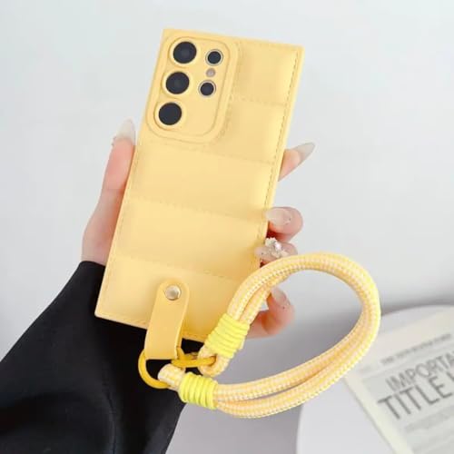 Coque Samsung A25 5G antichoc jaune 3D avec dragonne de protection robuste