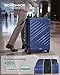 SONGMICS Koffer, Reisekoffer, Hartschalenkoffer mit TSA-Schloss, Koffergurt, ABS-Trolley, 4 Zwillingsrollen, erweiterbar, XL, 75 cm, hafenblau RLP003Q101