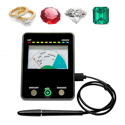 Prueba de Diamante, Prueba de Carbono de silicio de Diamante de Alta precisión, calibración automática, medición mínima de 0,01 CT, con Tablero de Puntero y luz indicadora para Diamantes y Zafiro