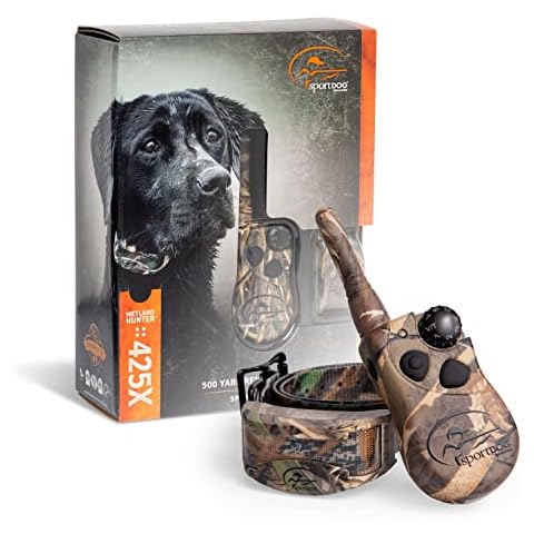 SportDOG Brand 425 Remote Trainers - 500 Yard Range E-Collar with Static, Vibrate and Tone - Waterproof, Rechargeable - Camouflage Dog Training Collar Cover