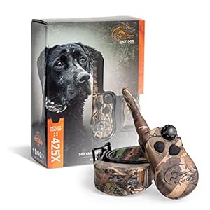 SportDOG Brand 425 Remote Trainers – 500 Yard Range E-Collar with Static, Vibrate and Tone – Waterproof, Rechargeable – Camouflage Dog Training Collar