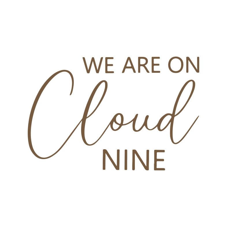 Vinilo decorativo We Are On Cloud Nine en dorado miniatura 5
