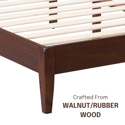 Ntc ADEPT Wooden Bed Frame With Headboard, Crafted From Walnut thumb #2