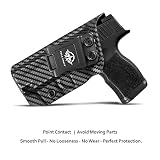 P365XL Kabura, Carbon Fiber Kydex Kabura IWB For sig P365XL Kabura Ukryte Carry - Wewnątrz pasa Ukryte Carry Kabura sig P365XL Pistolet Gun Case Accessories (Black, Left Hand)