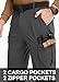 Libin Men's Hiking Pants with 8 Pockets 32" Lightweight Stretch Cargo Work Pants Quick Dry Water Resistant Travel Outdoor, Carbon Grey, 36W x 32L gallery 3