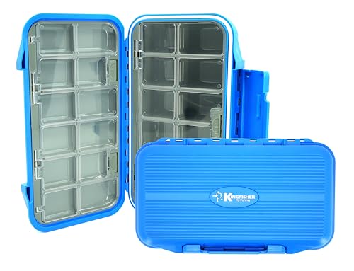 Kingfisher Large Waterproof 24 Compartment Tailwater Nymph Fly Fishing Box