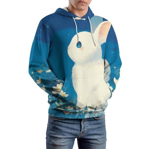 Pullover lapin blanc papillon sweatshirt manches longues taille S mixte - 6