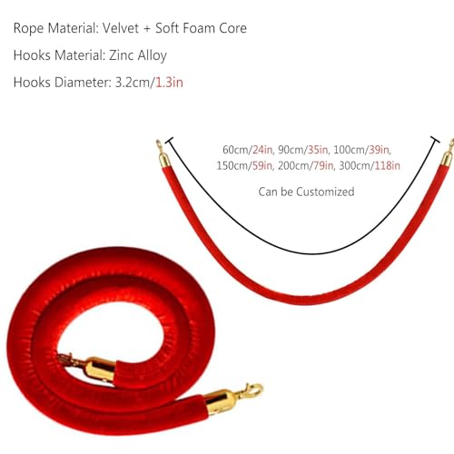 Corda trançada pendurada, barreiras de segurança de corda externa, para tapete vermelho, igreja, hot