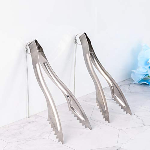 QINREN 2 Stücke Shisha Zange Set Kohlezange Edelstahl Metall Zangen Wasserpfeife Shisha Kohlezangenhalter Zubehör für… – Bild 7