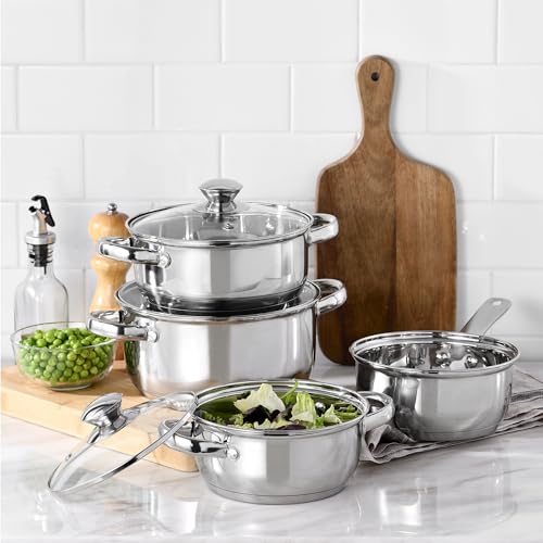 San Ignacio - Cocina - Batería 7 piezas Faro y Set 3 sartenes Ø16/Ø20/Ø24 cm, aluminio prensado, antiadherente, inducción, Negro - imagen 4