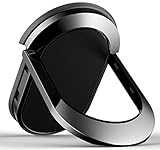 TIGERNU Cell Phone Finger Ring Holder,Universal 360 Degrees Rotation and 90 Degrees Flip Finger Ring Stand Grip Kickstand Mount Smartphone iPhone Ring for iPhone, iPad, Samsung, tablets and More-Black