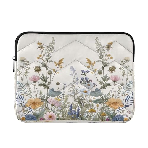 Funda para laptop 13-14 pulgadas impermeable con diseño de flores