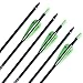TIGER ARCHERY 30Inch Carbon Arrow Practice Hunting Arrows with Removable Tips for Compound & Recurve Bow(Pack of 12) (Light Green White)