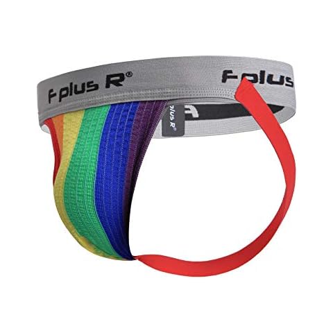 F plus R Men's Rainbow Gay Pride LGBT Jockstrap - Multi - Medium Cover