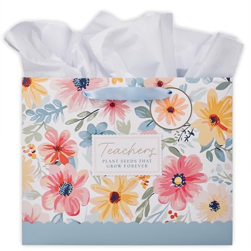 Image of WITH LOVE Gift Bags with Handles: Teachers Plant Seeds That Grow, Large