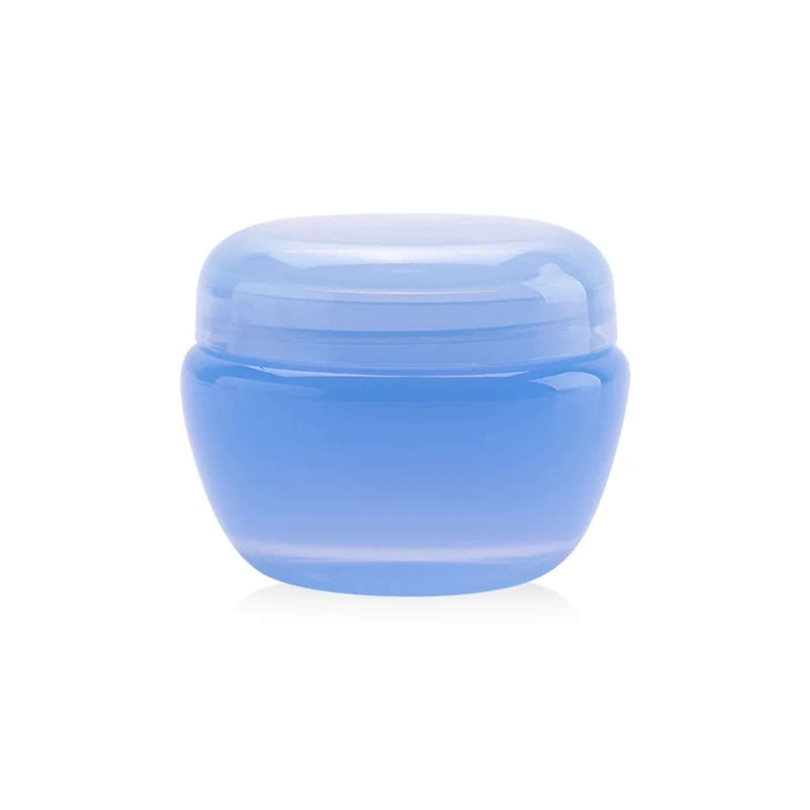 Travel Size Jars 50pcs 5-10g Mushroom Plastic Cosmetic Jars for Lip Balm Face Cream Lotion Samples(Blue,10ml)