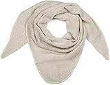 styleBREAKER Damen XXL Strick Dreieck Schal einfarbig leicht meliert, Dreiecktuch, Winter Schal warm weich, Tuch 01017128, Farbe:Creme-Beige