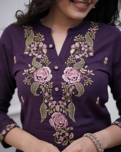Image of piludi Embroidered Designer Kurta Set for Women | Kurta Pant with Dupatta | Lightweight, Soft and Comfortable Outfit Designed for a Clean and Modern Everyday Look