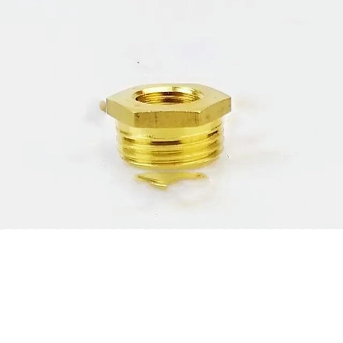 Conector de tubería reductor de buje hexagonal de latón F a M roscado 1/8 1/4 3/8 1/2 3/4 Conector reductor de adaptador de gas de agua de cobre-F 02 a M 04-100 piezas