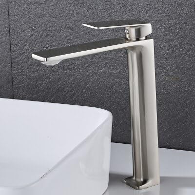 Robinet cascade laiton mitigeur eau chaude froide chrome pour vasque de salle de bains