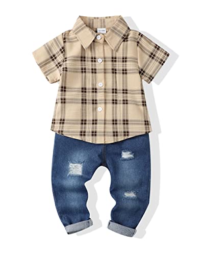 XUANHAO Baby Boy Clothes Infant Toddler Boy Outfits 12 18 24 Months 2T 3T 4T Denim Jeans Boys Clothing Pants Set 12M-5T