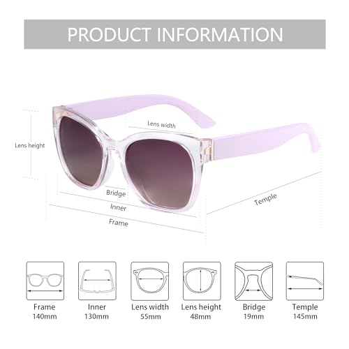 Image of ZENOTTIC Cat Eye Sunglasses Women: Polarized UV400 Oversized Retro Shades