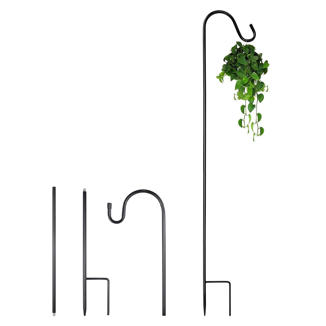 Gancio Da Pastore, 1 Pezzi 80.5cm Ganci Da Pastore Da Esterni, Supporti Vasi Balcone Regolabili, Gancio Piante Per Uccelli, per Appendere Luci Natalizie Da Giardino, Cesti per Piante