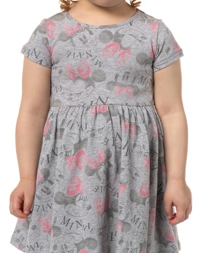 Disney Toddler Girls' Minnie Mouse Pink Bow Allover Print Design Dress3
