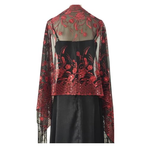 Châle en sequins scintillants pour mariage et robe de soirée élégante