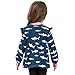 visesunny Toddler Clothes for Girls Blue Sea Shark Silhouette Long Sleeve Fall Shirts Cotton Top with Ruffle Collar 18M