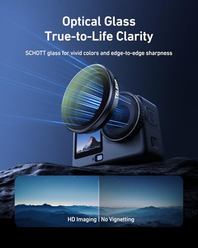Image of TELESIN Black Mist 1 /4 Filter for DJI Osmo Action 6, HD Optical Glass