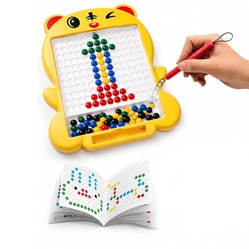Image of Magnetic Drawing Board for Kids with 80 Beads & Magnetic Pen | Big Size Magnetic Doodle Board | Educational Learning Toy, Drawing & Creativity for Boys & Girls (Multicolor)