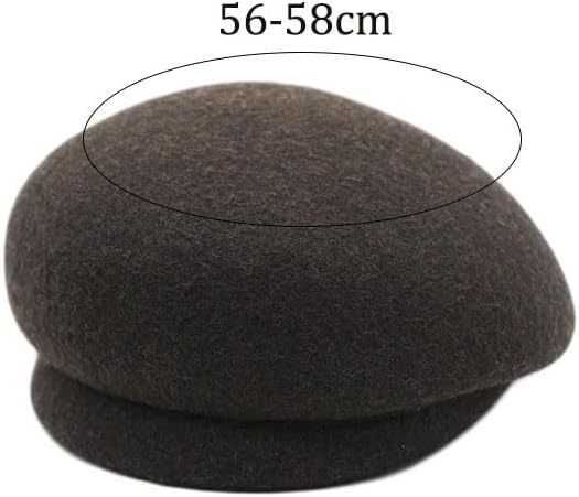 Retro Versatile Woolen White Beret for Ladies Winter British Berets