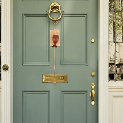 Aldaba para puerta de madera Housoutil con diseño vintage resistente para el hogar 5
