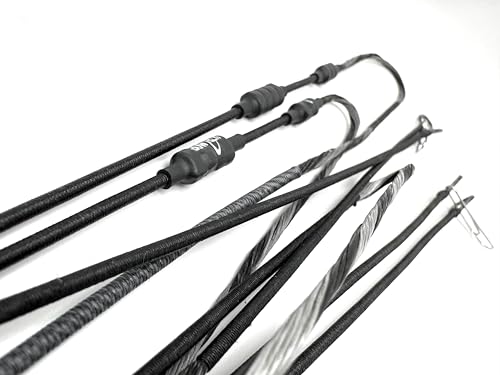 BT Amplify Replacement Bowstrings & Cables – OEM Archery Bow Strings for Bowtech/Diamond Compound Bows – 452X Material with Speed Nocks – Black & Silver (Complete Set) (Complete Set)