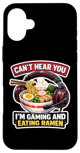 Can't Hear You I'm Gaming And Eating ���[���� �k�[�h�� �Q�[�}�[ �y���� �X�}�z�P�[�X iPhone 16 Plus �p