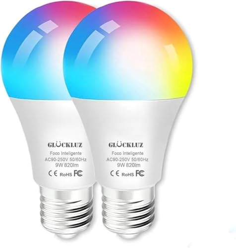 Listado de Focoled comprados en linea. 50 Glückluz 10W Cozylife Foco Inteligente Wifi & Bluetooth, 1000lm Foco LED RGBCW Alexa Bombilla, Colors Regulable Dimmeable Multicolor Control Remoto de APP y Control de Voz 2...