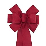 Burgundy Rustic Fall Christmas Wreath Bow with Color and Size Options