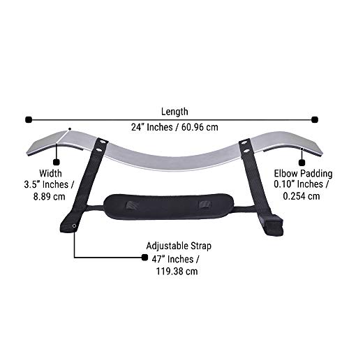 DMoose Arm Blaster for Biceps Triceps Bodybuilding Muscle Strength Gains Workout Equipment Training Contoured Bicep Blaster Isolator Preacher Curling Weight Lifting Adjustable Strap Neoprene Padding