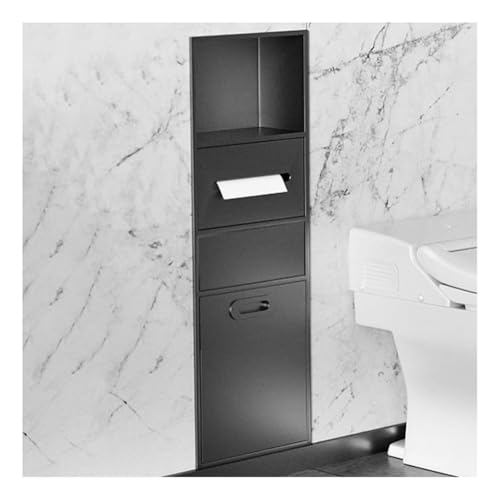 Dntum Stainless Steel Recessed Shower Caddy with Trash Can - Space-Saving Bathroom Shelf Organizer for Neat Storage and
