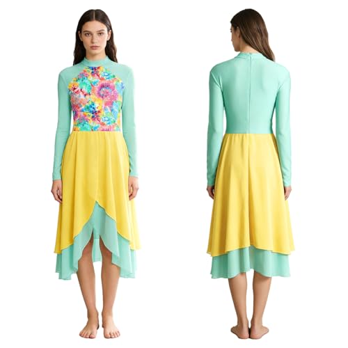 Robe de danse lyrique longue pour femme adaptée au spectacle église