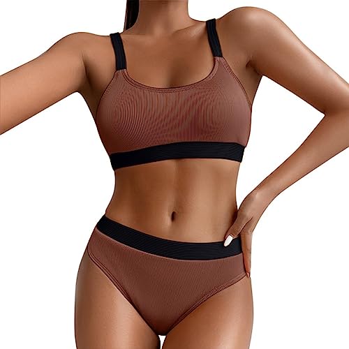 Maillot de bain 2 pièces sculptant avec culotte haute ventre plat effet push up
