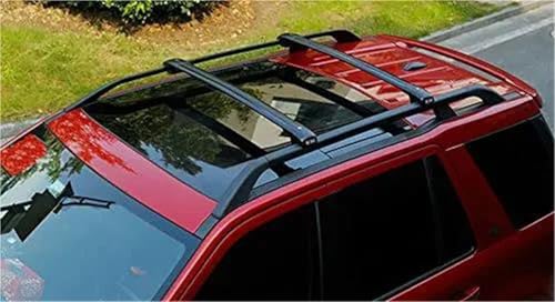 Barras transversales de aluminio negro carga estable para techo Freelander 2 LR2 6