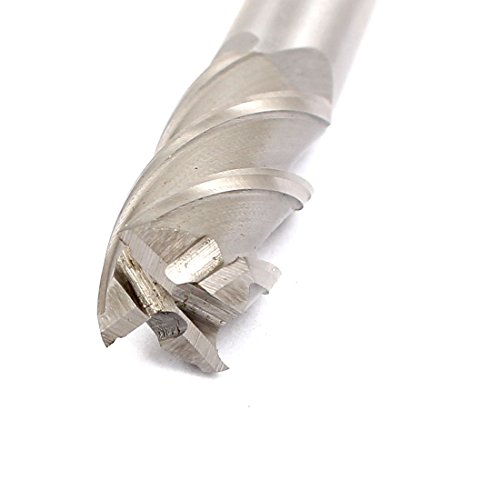 Aexit 14mm Shank End Mills 14mm Cutting Dia 4 Flutes Spiral HSS End Corner Rounding End Mills Mill Cutter