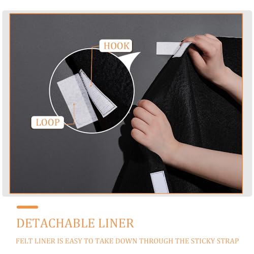 Ryb Home RHGMBLK2LSA2-5284B01 Soundproof Curtains 84 Inches - 3 Layers Blackout Curtains Noise Cancelling Thermal Insulted Drapes thumb #5