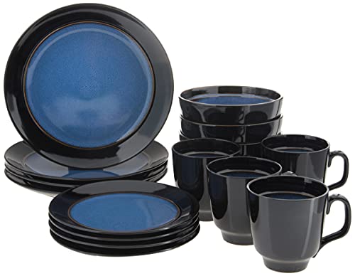 Gibson Elite Bella Galleria 16 Piece Dinnerware Set, Blue