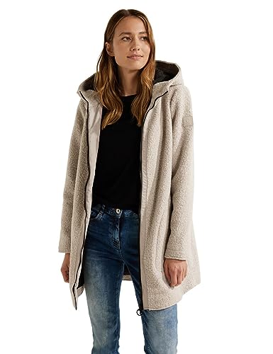 Cecil Damen B100800 Mantel in Wolloptik, rye Flour beige,S