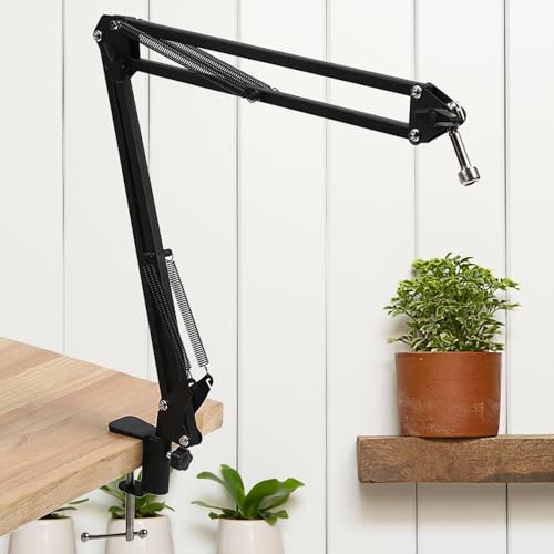 Armklemme Tischklemme Tisch Halterung für Mikrofon Metall Tisch Mounting Klemme mit Halter Arm Klemme Hänge Ausleger Scherenarm Ständer Ausleger Arm Klemme für Mikrofon Arm Ständer