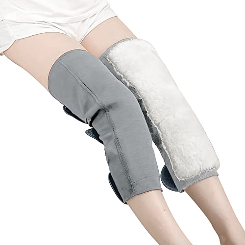 NICEYST Winter Warm Knee Pads Thermal Wool Leg Warmer Sleeve Thickened Adjustable Knee Brace for Elderly Outdoor Cycling